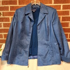 Evan Picone Classic Blue Blazer With Matching Sweater